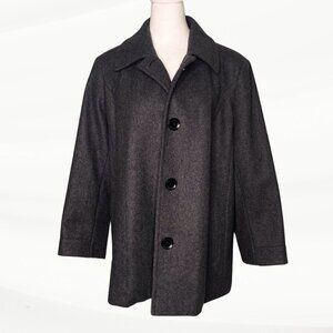 Nautica Women's Gray Wool Coat, Size XL